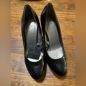 Worthington Classic Black Patent Leather Heels,Women’s 8.5, NWT dressy